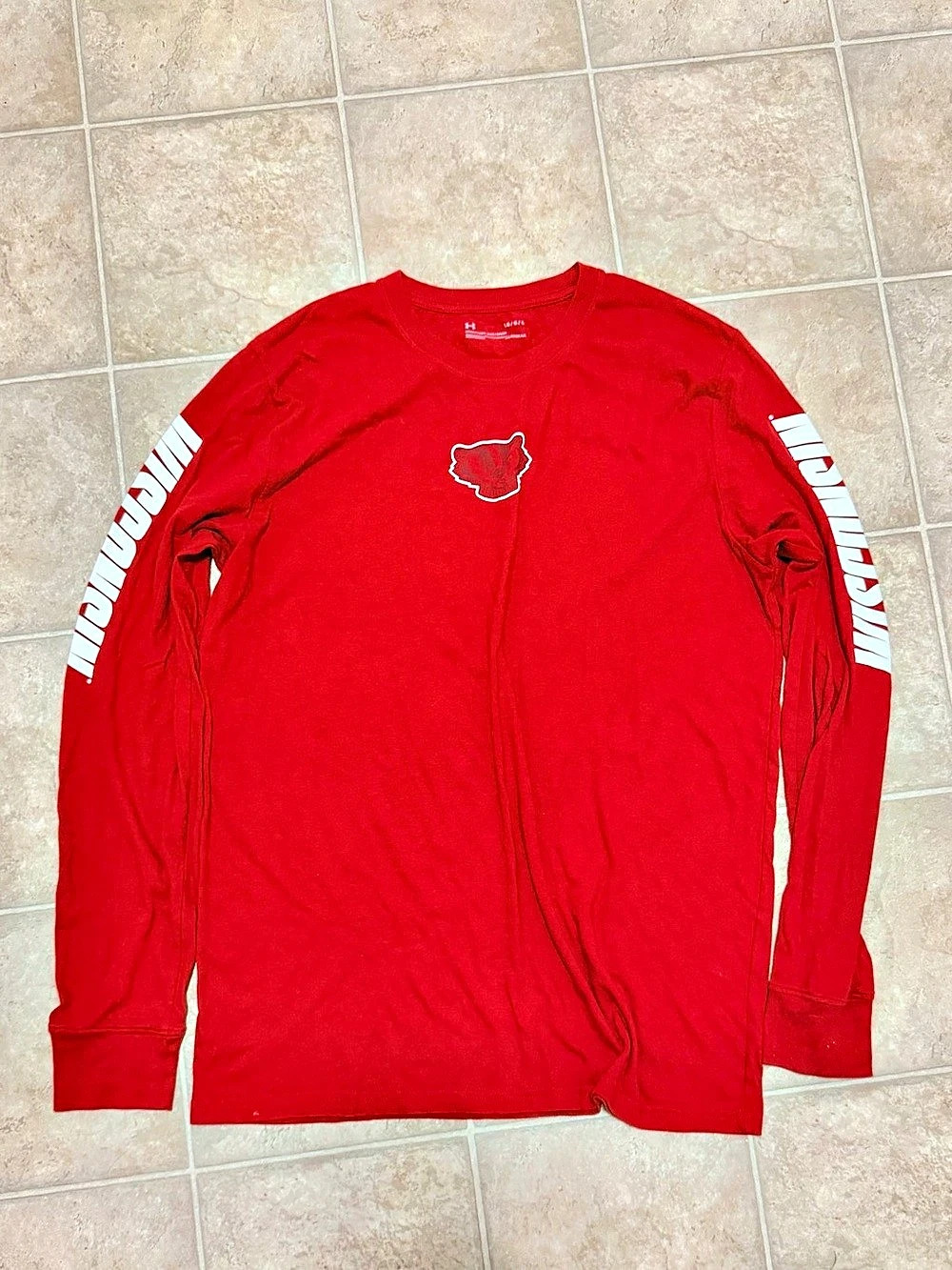 Wisconsin Badgers Red Long Sleeve Tee